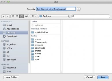 Selecting Destination Folder For Downloaded File