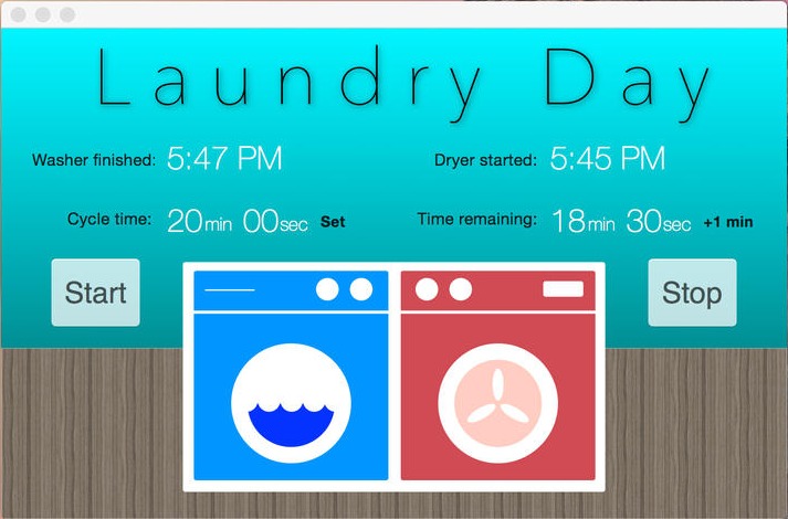 Laundry Day 1.0 : Main window