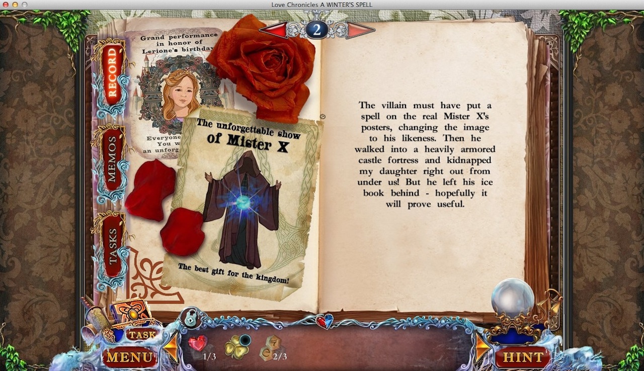 Love Chronicles: A Winter's Spell : Checking Journal