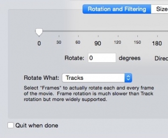 Configuring Rotation & Filtering Settings