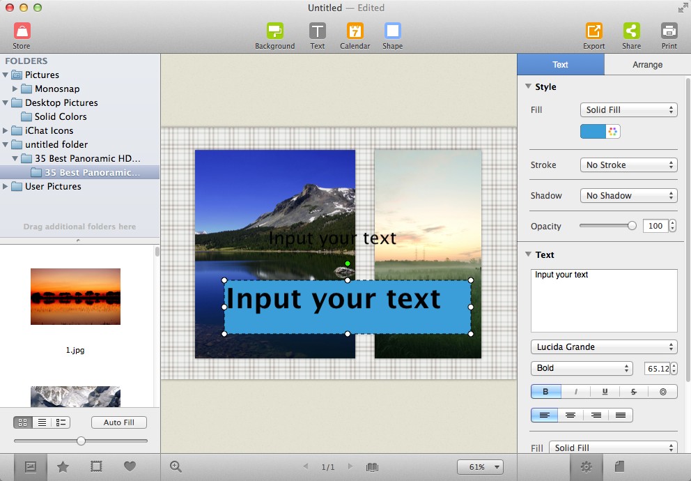 Picture Collage Maker 3.5 : Text Options