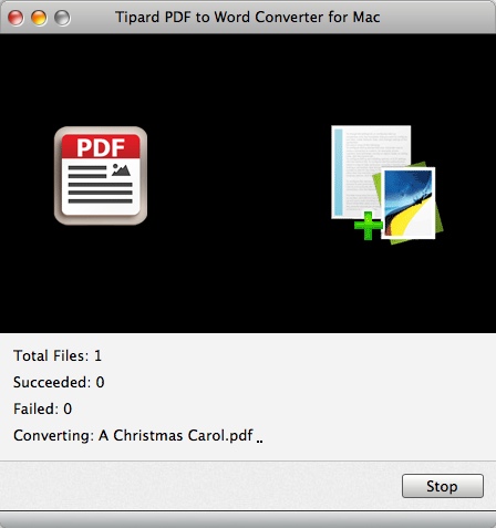 Tipard PDF to Word Converter for Mac 3.1 : Converting Input File