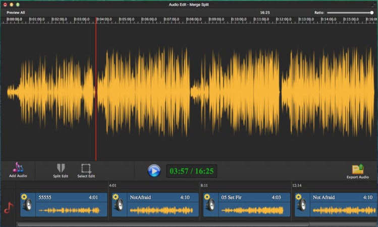 Audio Edit - Cut Trim 3.1 : Main window