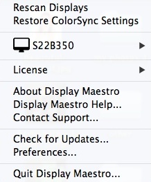 Display Maestro 2.0 : Main Menu
