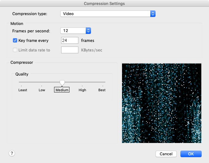 PixelToy 3.0 : Compression Settings
