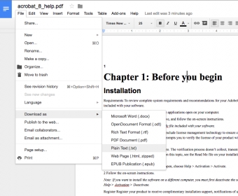 convert pdf to text with google