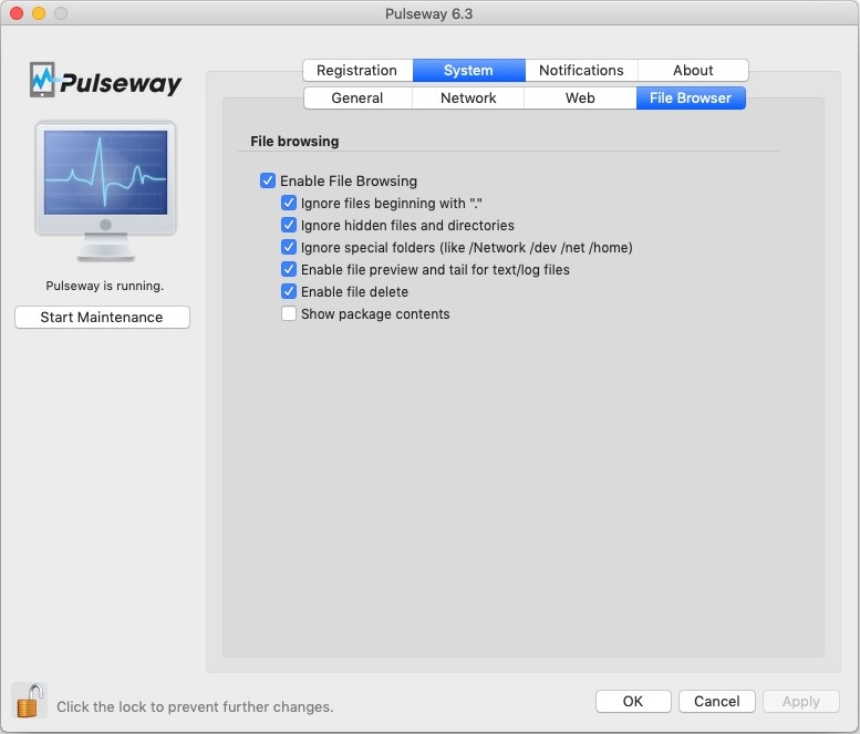 Pulseway 6.3 : System Preferences
