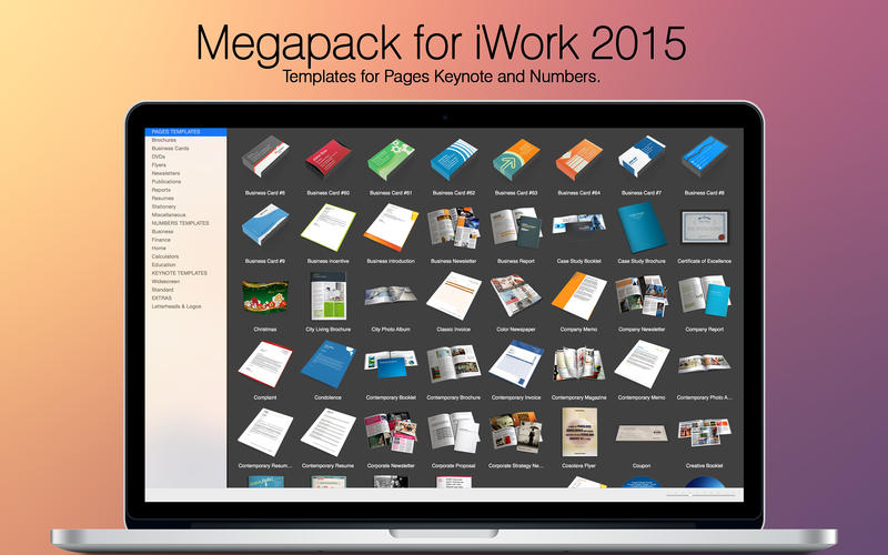 Megapack for iWork 2015 2.2 : Main window