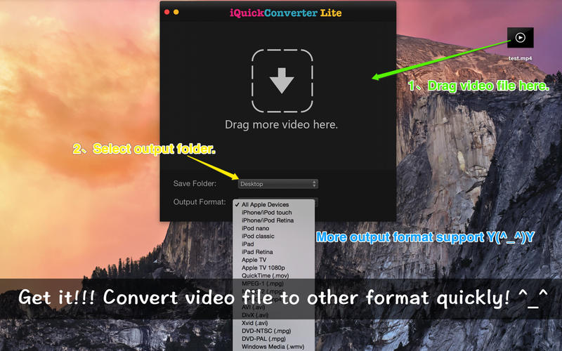 iQuick Converter Lite 1.0 : Main window