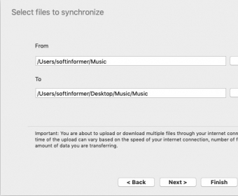 Select Files to Synchronization 
