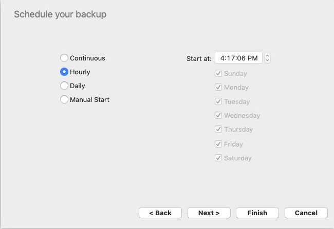 OpenDrive 1.2 : Schedule Backup