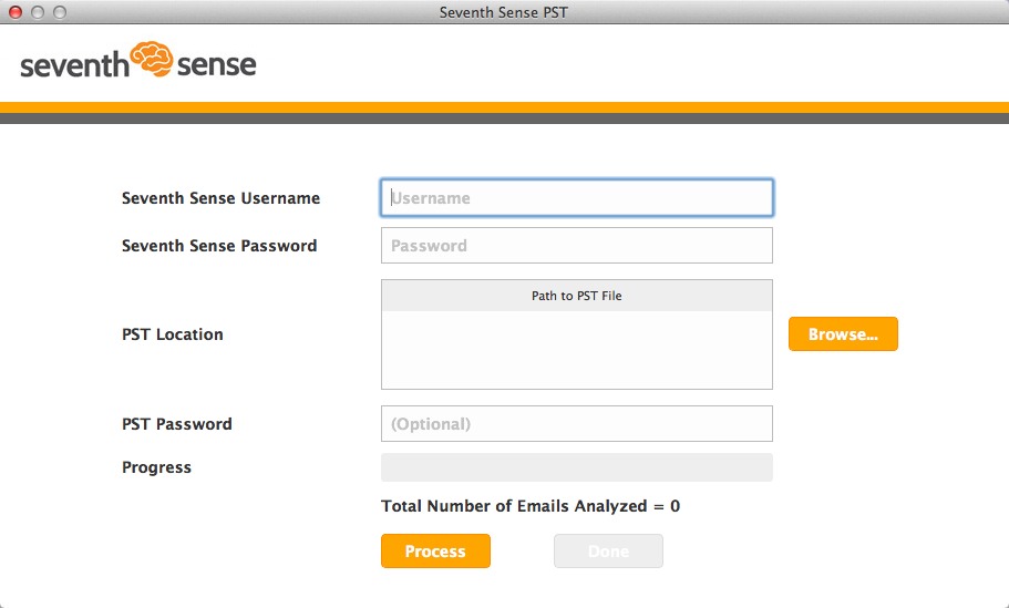 Seventh Sense PST Analyzer 1.2 : Main window