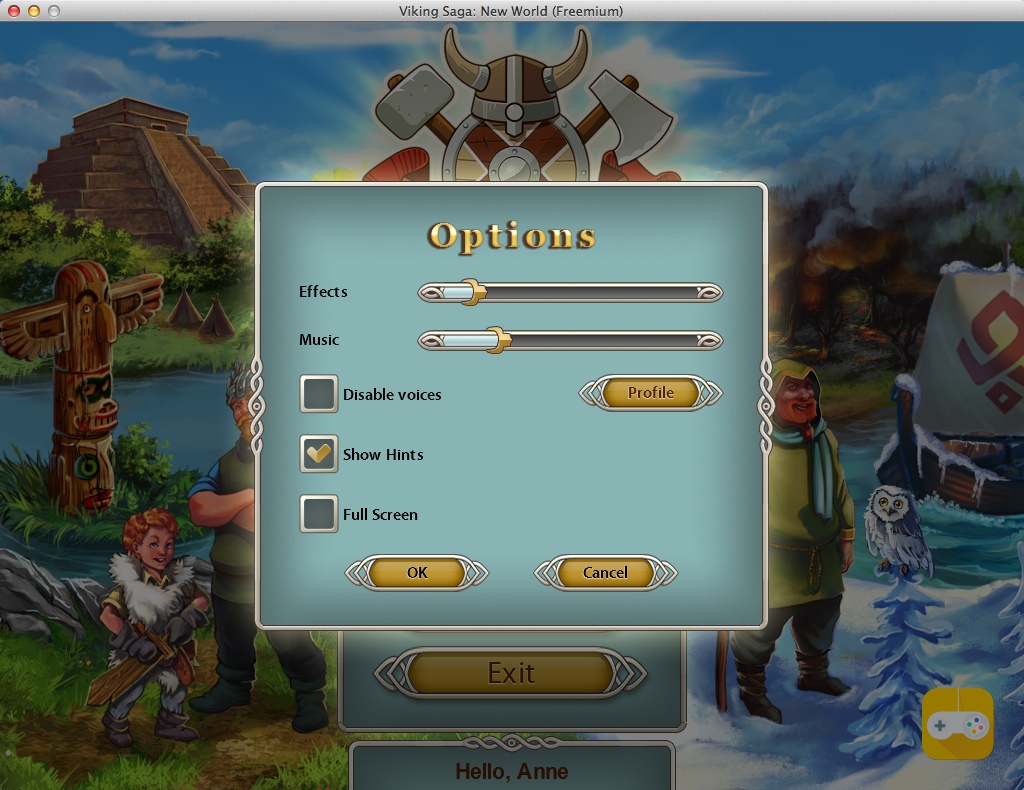 Viking Saga: New World 1.0 : Game Options