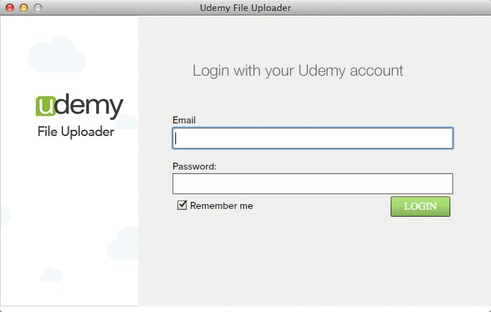 Udemy File Uploader 2.4 : Main window
