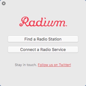Radium 3.1 : Welcome Window