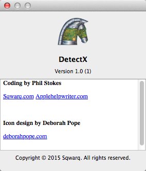DetectX 1.0 : About Window