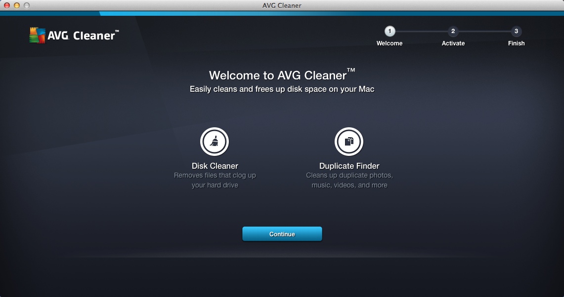 AVG Cleaner 2015.0 : Welcome Window