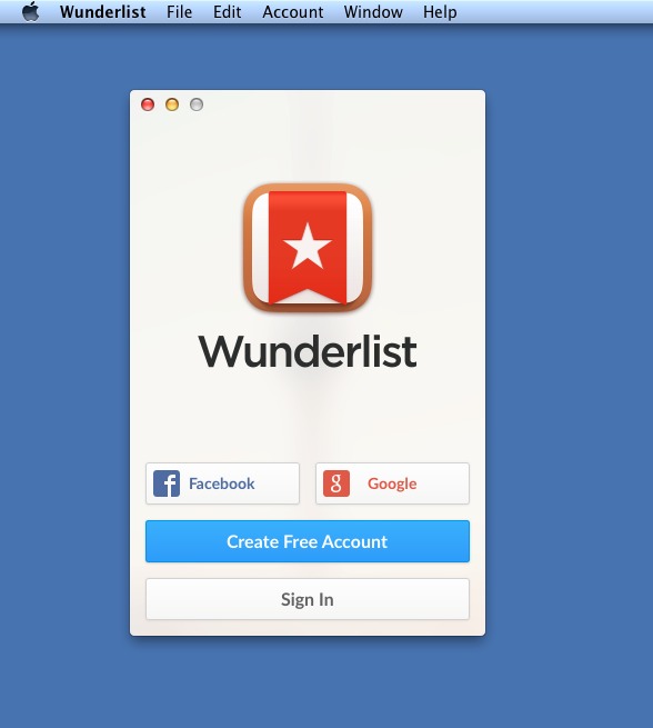Wunderlist – To-Do & Task List 3.1 : Main window