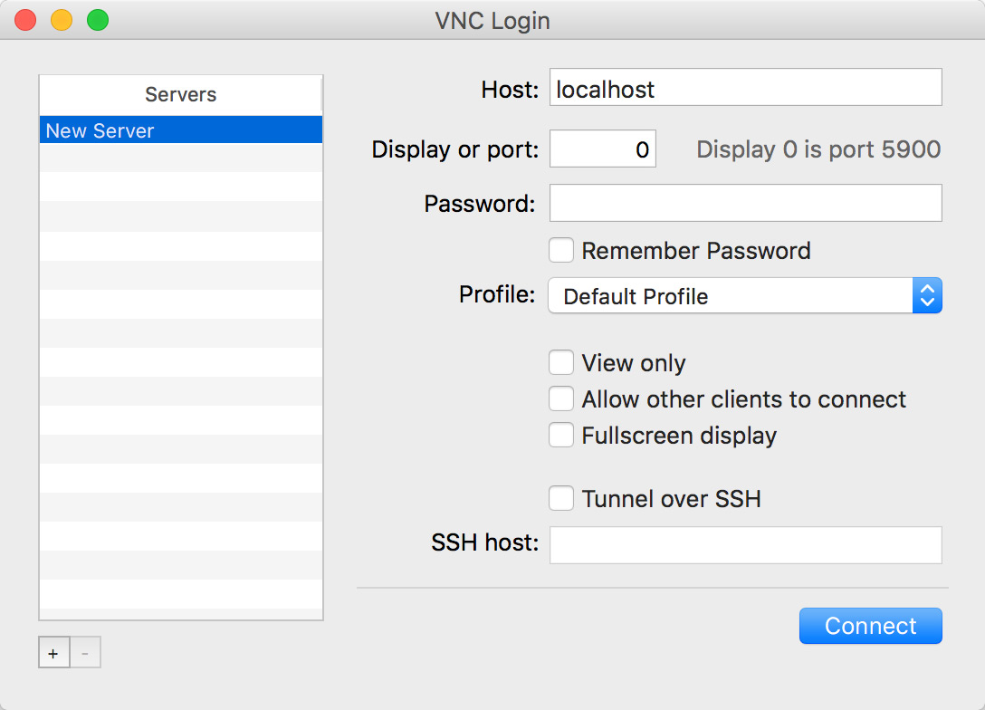 VNC Viewer Pro 6.18 : Log in Window