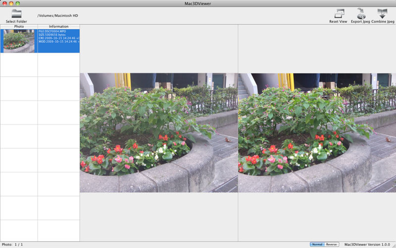 Mac3DViewer 1.1 : Main window