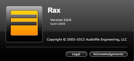Rax 3.0 : About window