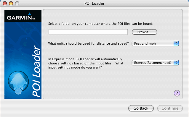 POI Loader 2.2 : User Interface