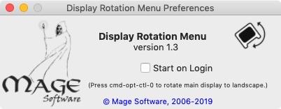 Display Rotation Menu 1.3 : Preferences