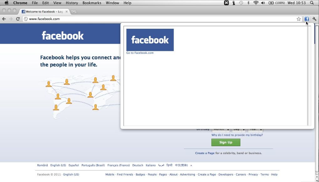 Chat for Facebook 1.0 : Main window