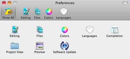 skEdit 4.1 : Preference window