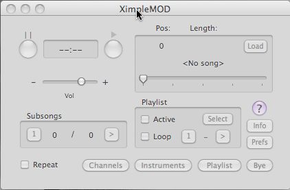 XimpleMOD 3.0 beta : Main window
