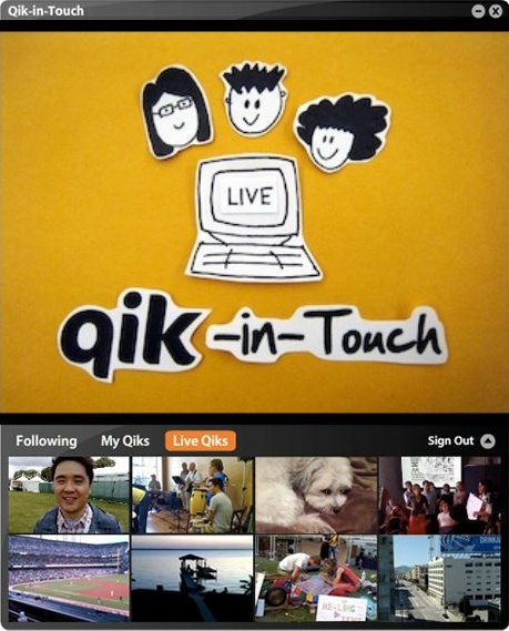Qik-In-Touch 0.5 : Main interface