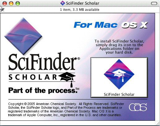 SciFinder Scholar 1.0 : Main window