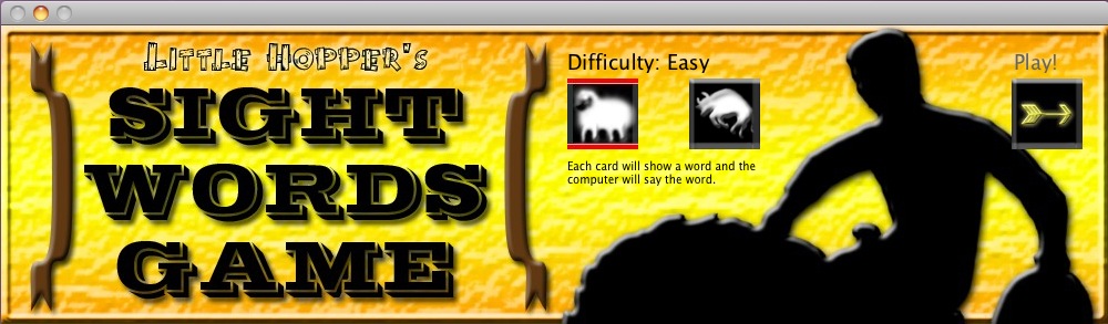 Little Hopper's Sight Words Game 1.0 : Main menu