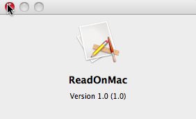 ReadOnMac 1.0 : Main window