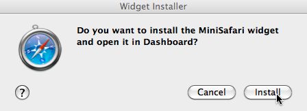MiniSafari 0.1 : Main window