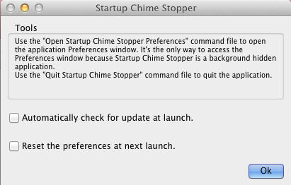 Startup Chime Stopper 4.2 : Preference Window