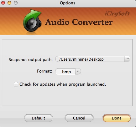 iOrgsoft Audio Converter 7.0 : Program Preferences