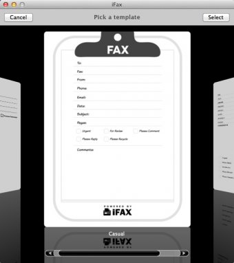 Selecting Fax Template