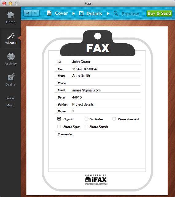 iFax 1.9 : Preview Fax