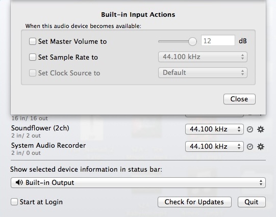 AudioMate 2.2 : Configuring Built-In Input Actions