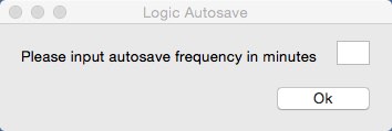 Logic Autosave 1.1 : Main window