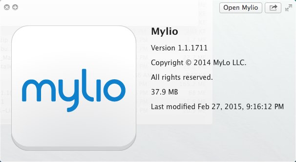 Mylio 1.1 : Version Window