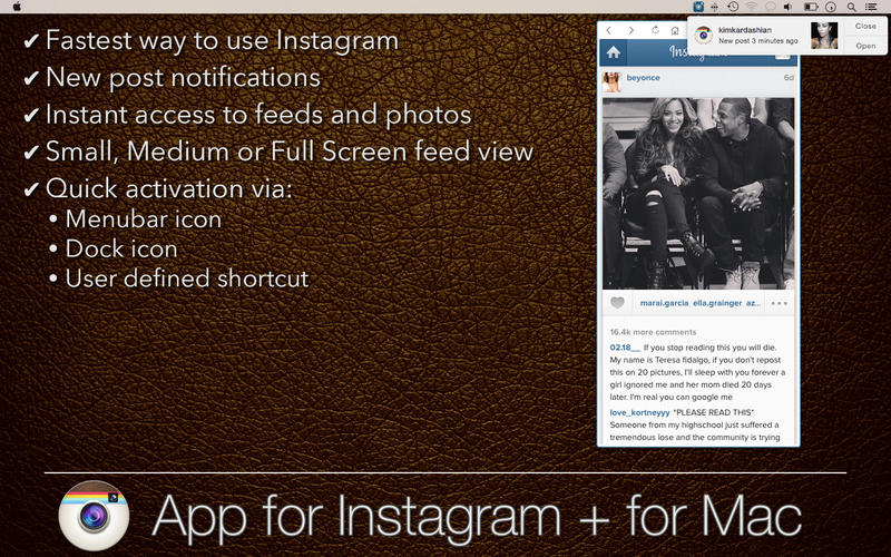 App for Instagram + 1.0 : Main Window