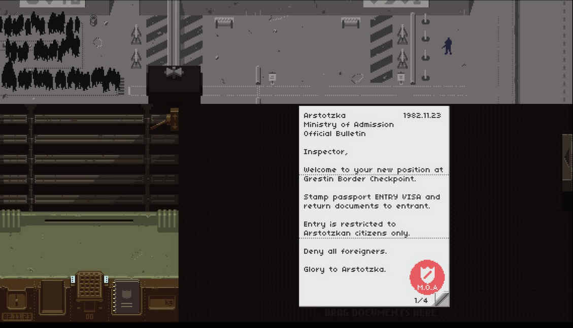 Papers Please 1.0 : Main Window