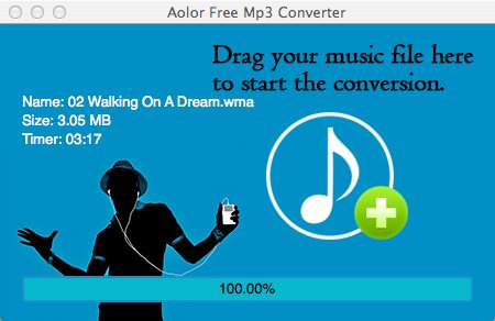 Aolor Free Mp3 Converter 1.0 : Conversion Done