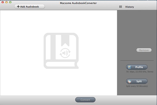 Macsome AudioBook Converter for Mac 2.1 : Main Window