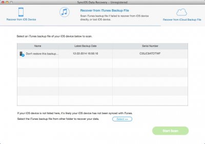 Recovering Data From iTunes Backup File
