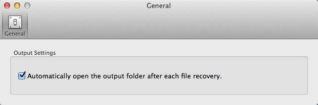 SynciOS Data Recovery for Mac 1.0 : Program Preferences