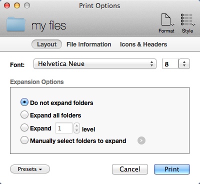 Print Window 5.2 : Configuring Printing Options