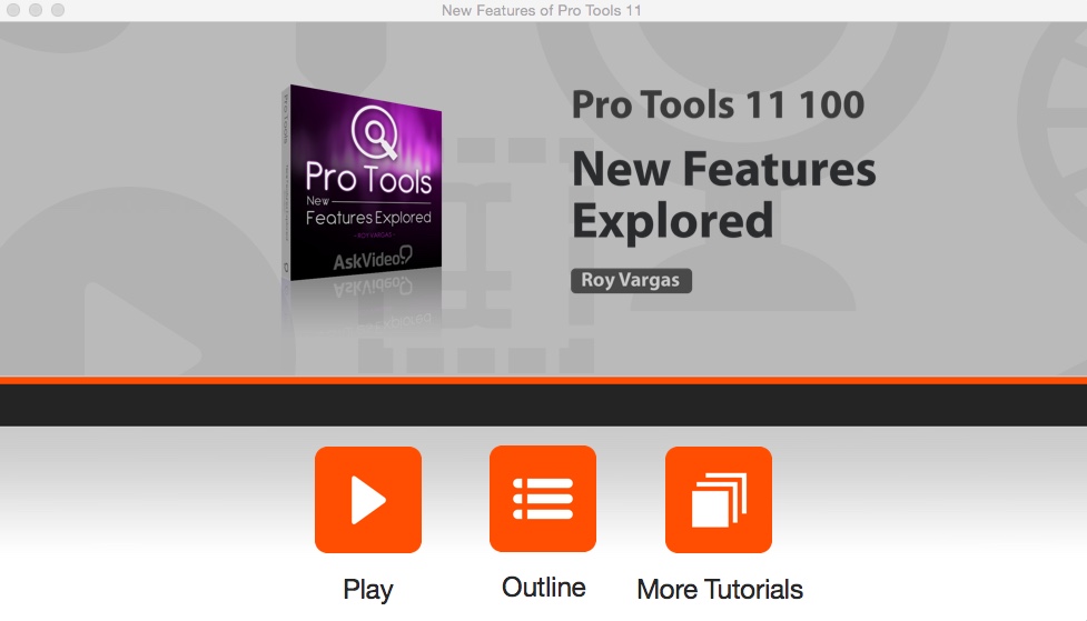 New Features of Pro Tools 11 2.0 : Main Menu